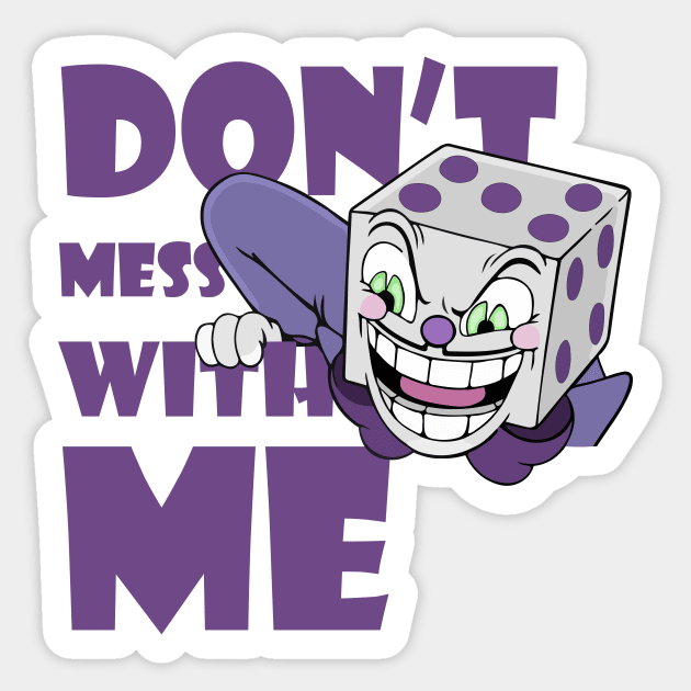 Mr. King Dice - Cuphead Sticker by Catharthic